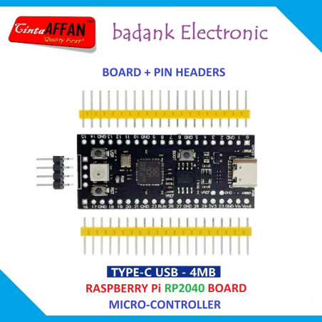 MicroController Board Raspberry PI RP2040 USB-C TYPE-C - 4MB Flash